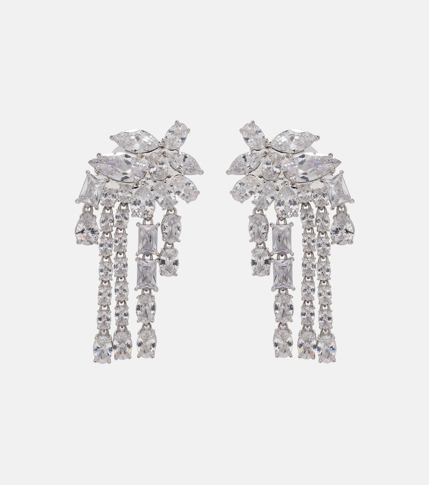 Self-Portrait Crystal-embellished drop earrings