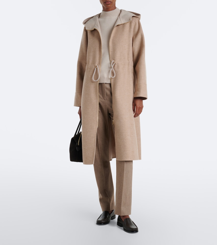 Hooded Wool And Cashmere Coat