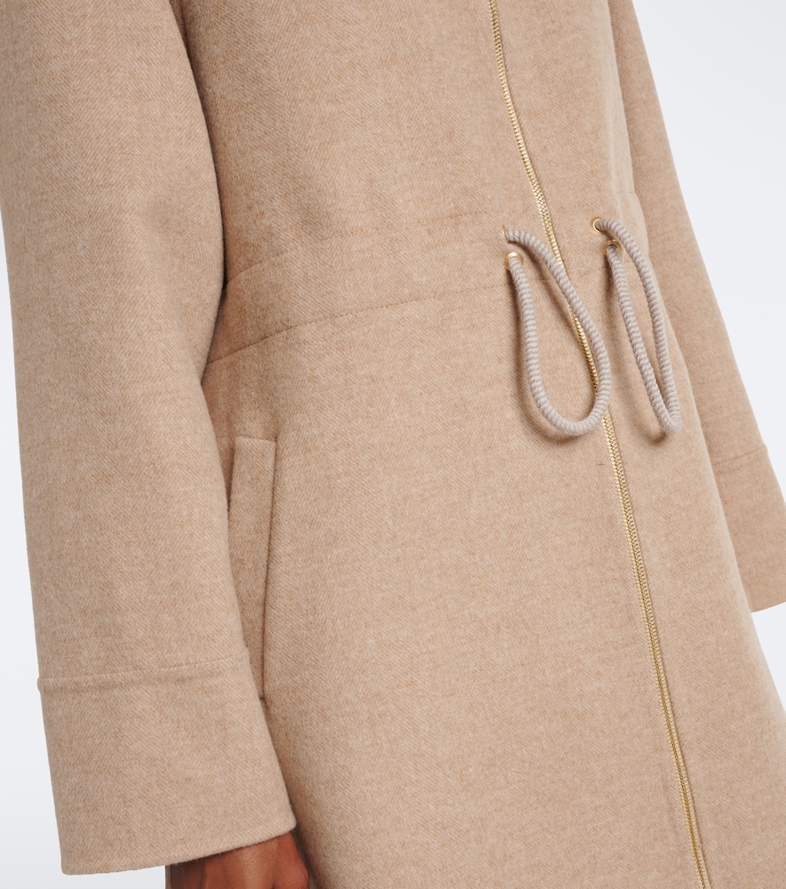 Hooded Wool And Cashmere Coat