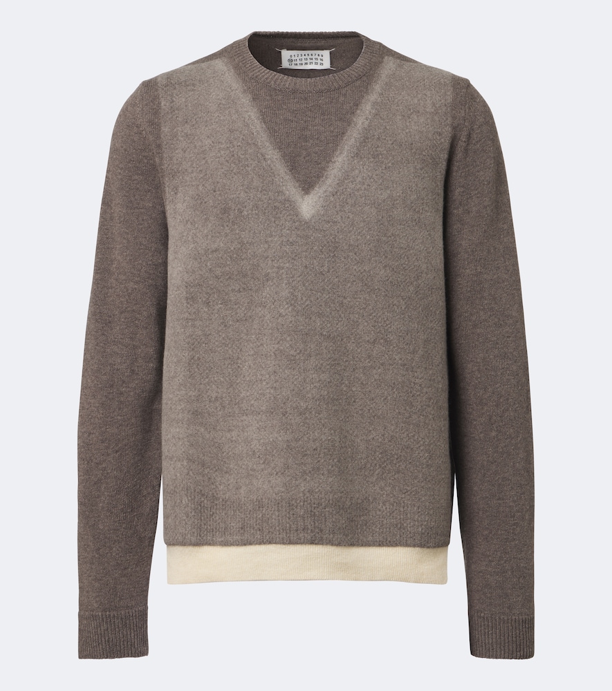 Pullover in lana vergine con stampa