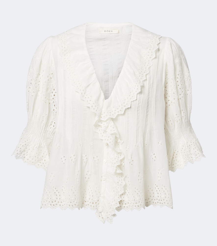 Dôen Blouse Henri en coton à volants