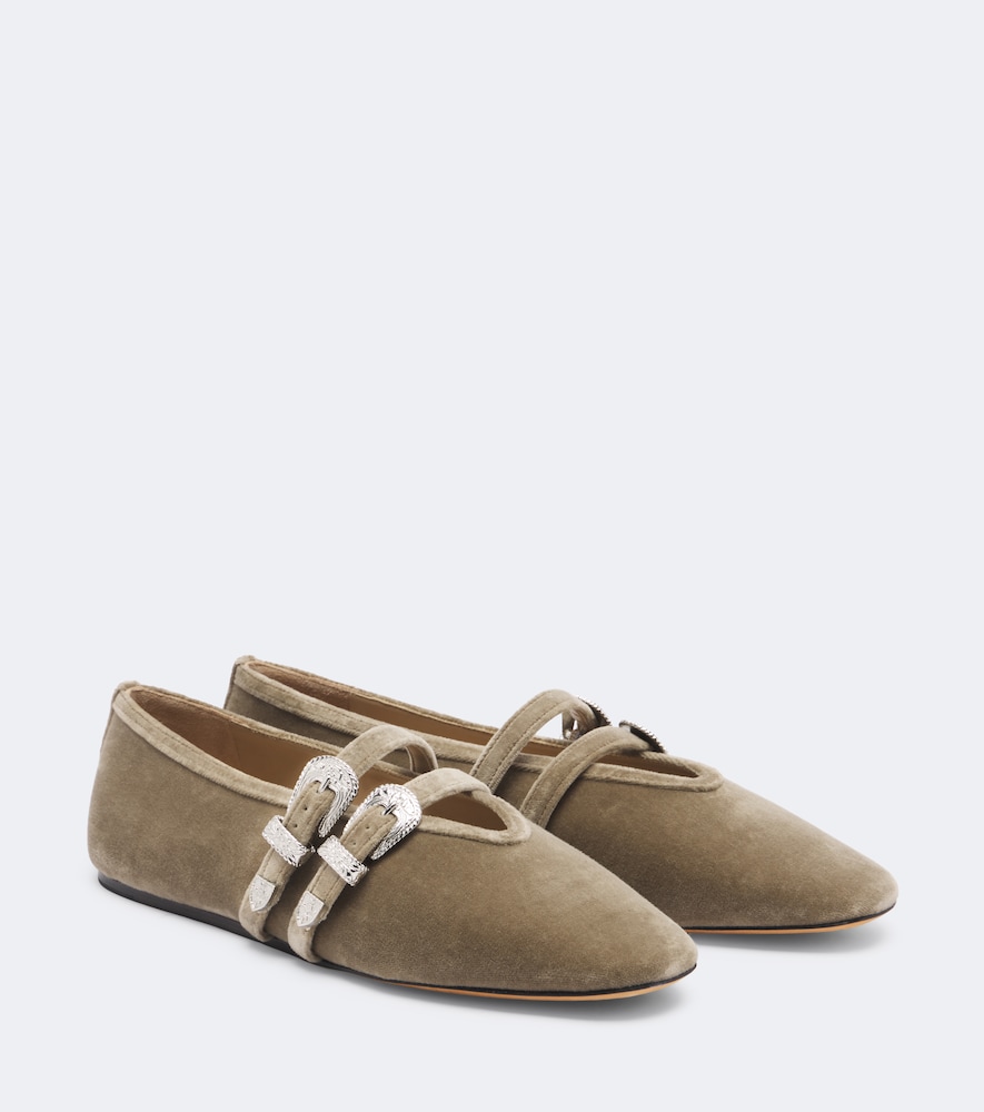 Le Monde Béryl Claudia Velvet Ballet Flats