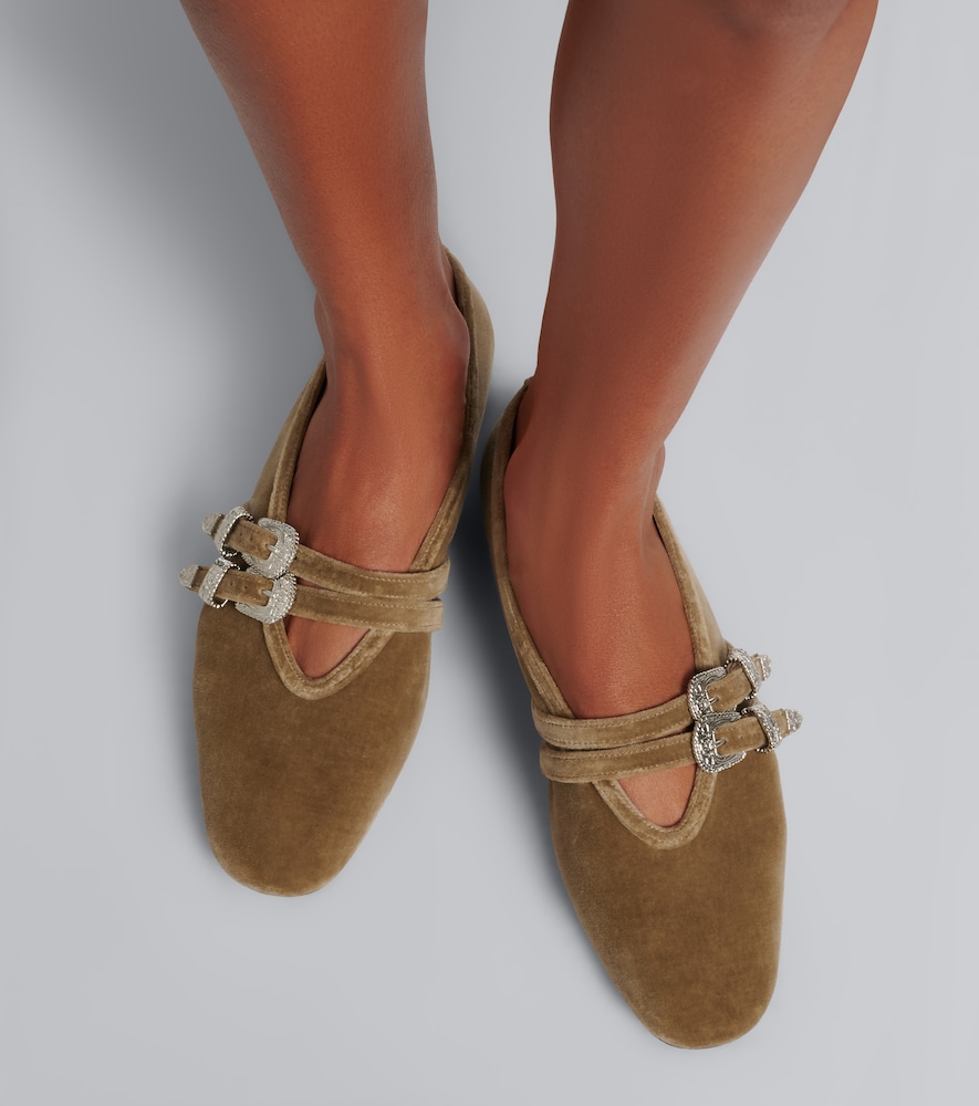 Le Monde Béryl Claudia Velvet Ballet Flats
