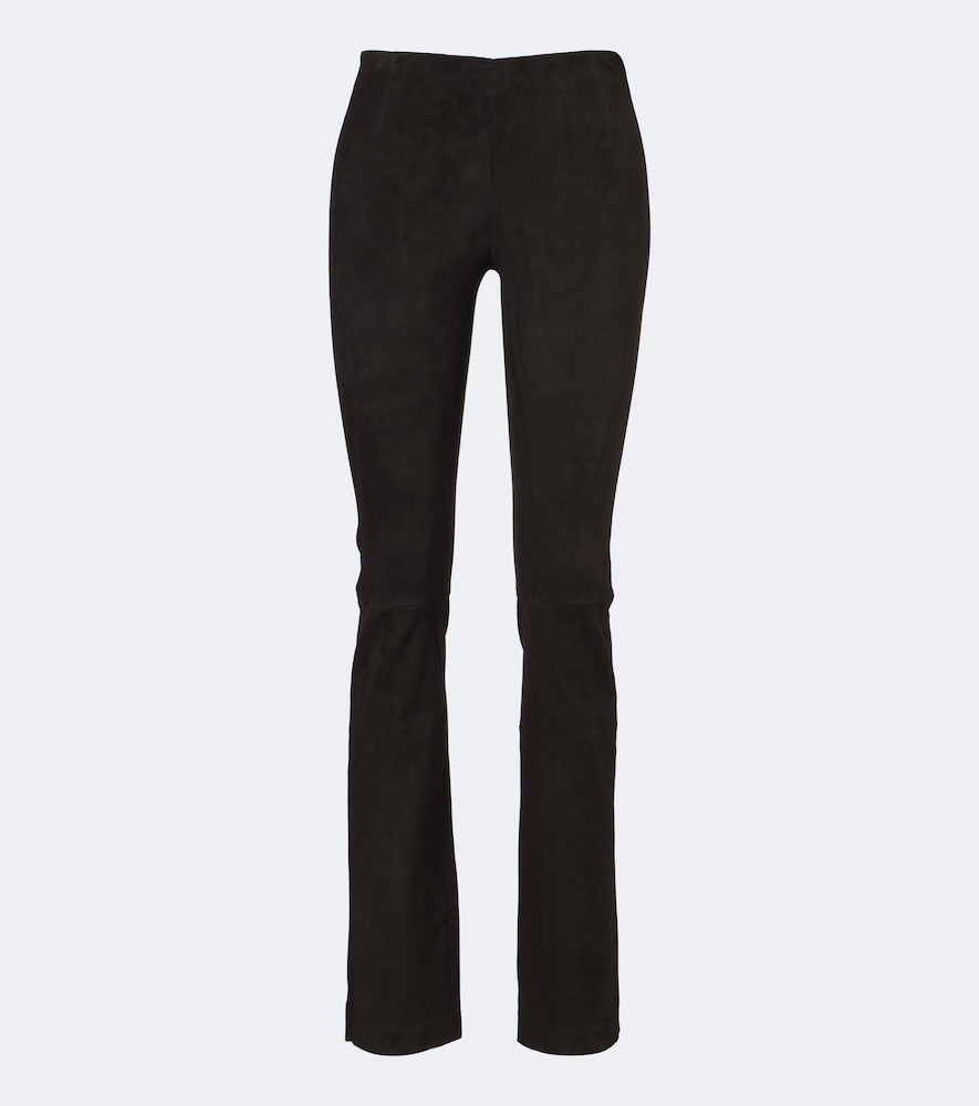 Pantaloni regular Albie in suede