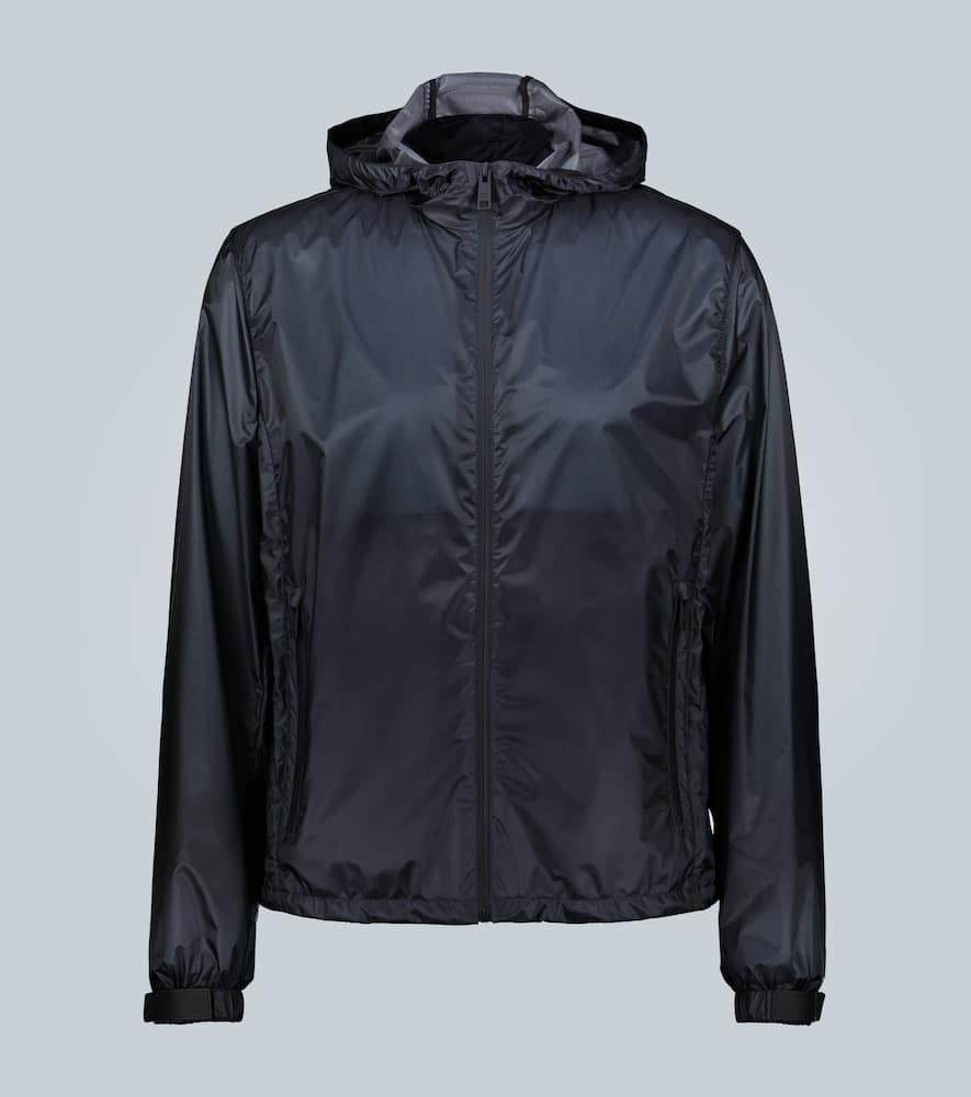 Prada Lightweight Hooded Jacket In Black