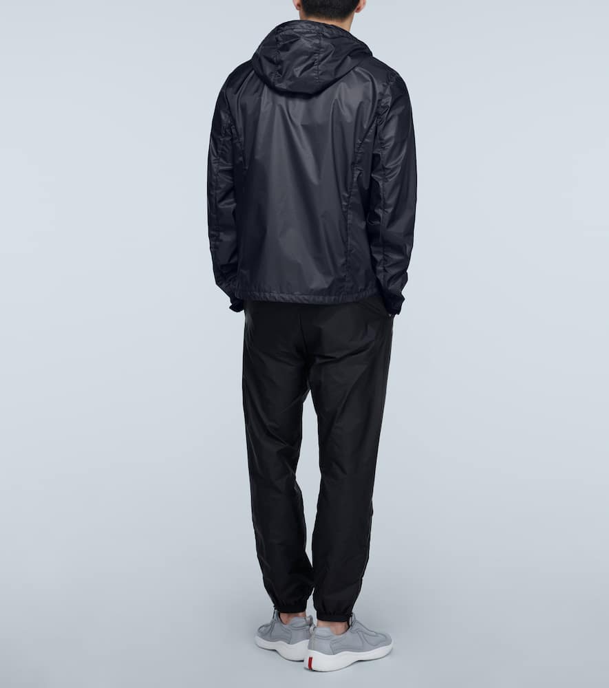 Prada Lightweight Hooded Jacket In Black