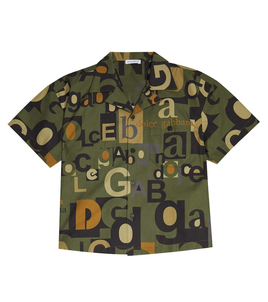 Dolce & Gabbana Kids Logo printed cotton shirt