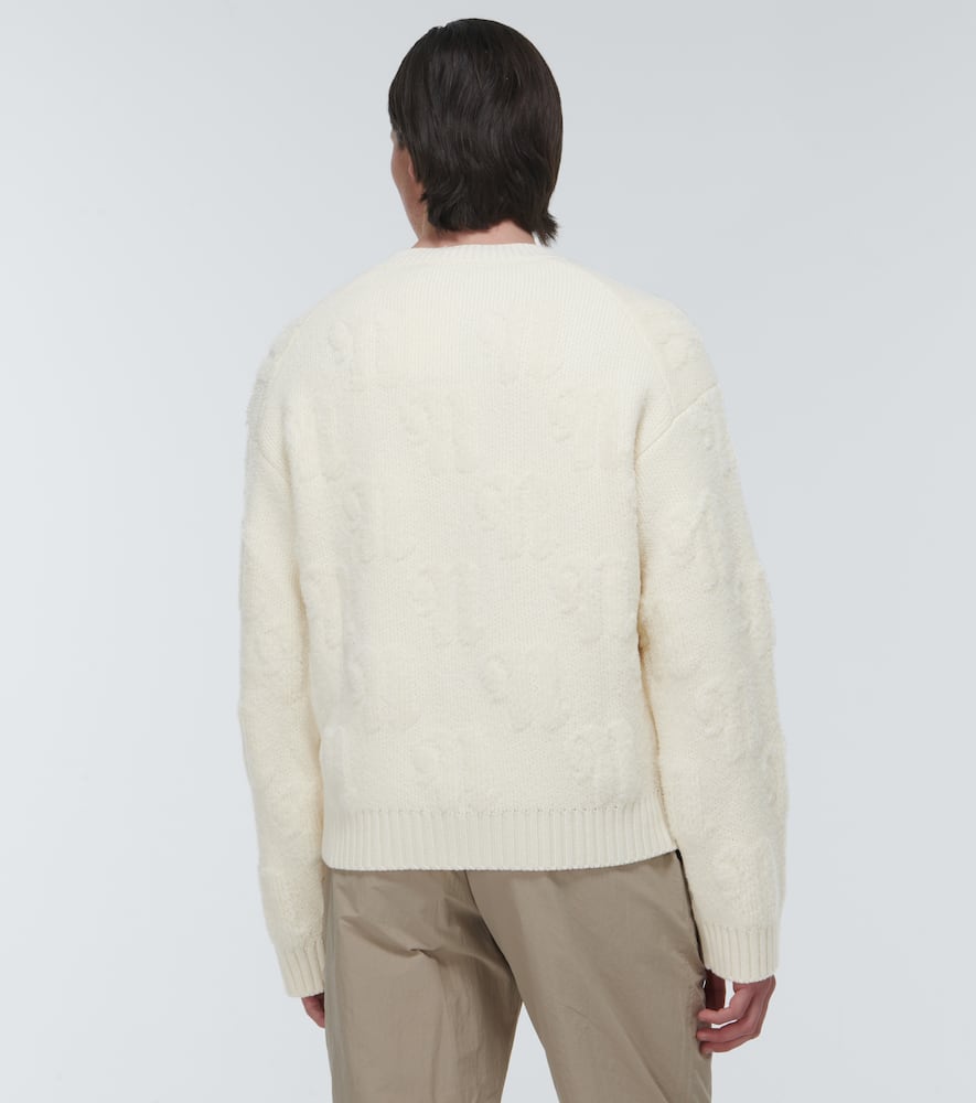 Nanushka Wool And Nylon Figlo 3-buttons Sweater In Ecru