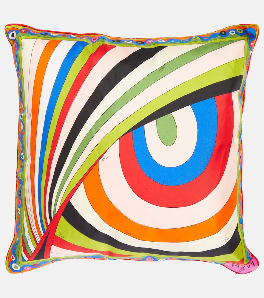 Printed silk cushion