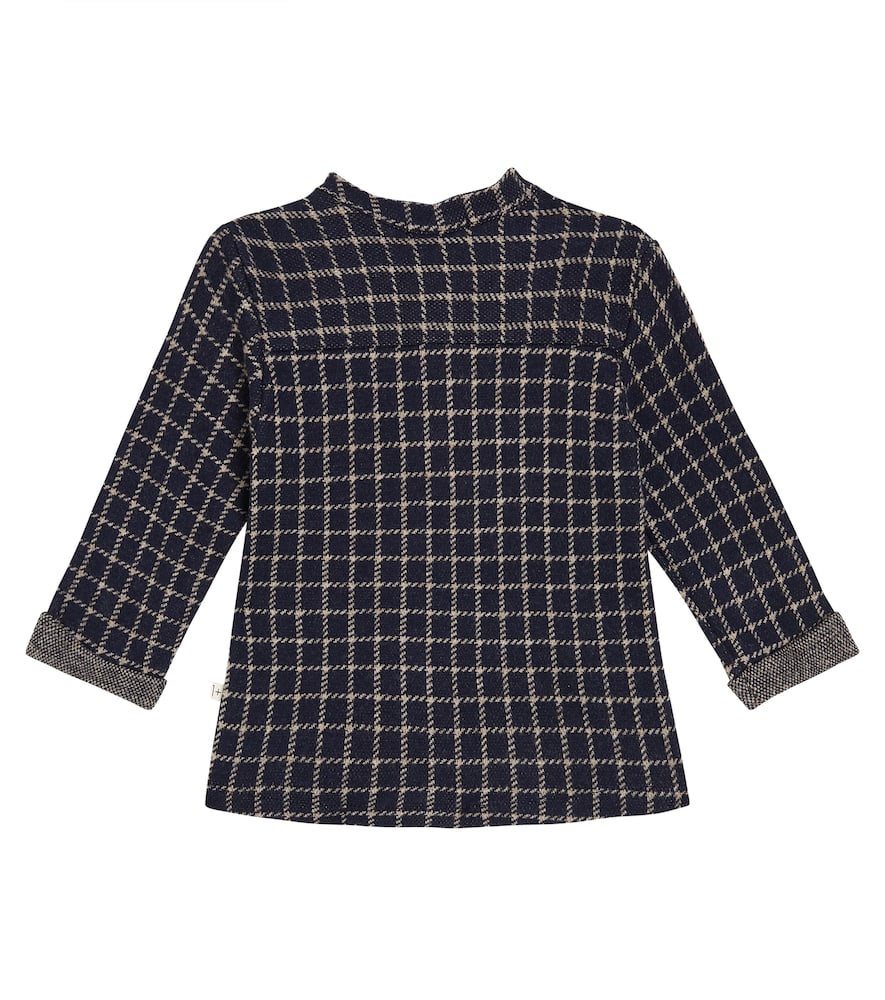 1+ In The Family Baby Rick Checked Shirt In Blue