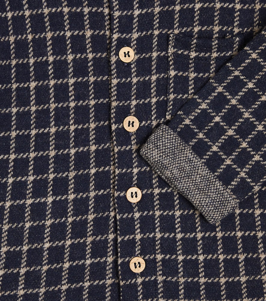 1+ In The Family Baby Rick Checked Shirt In Blue