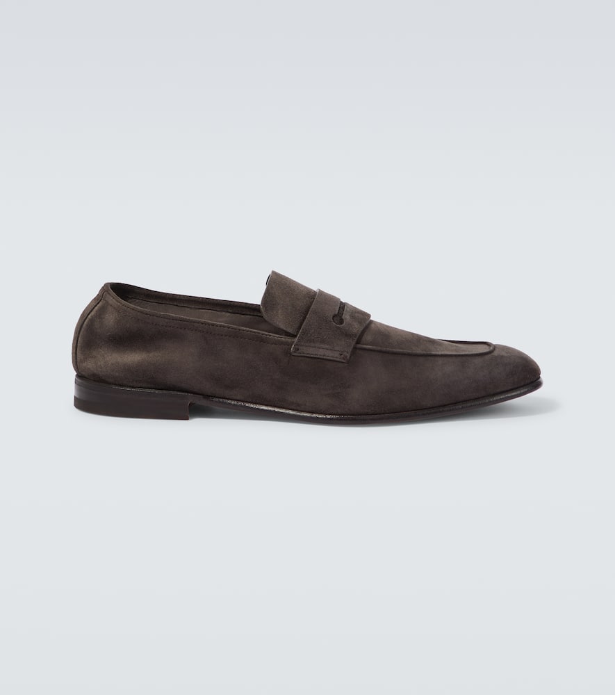 zegna mocassins l’asola en daim