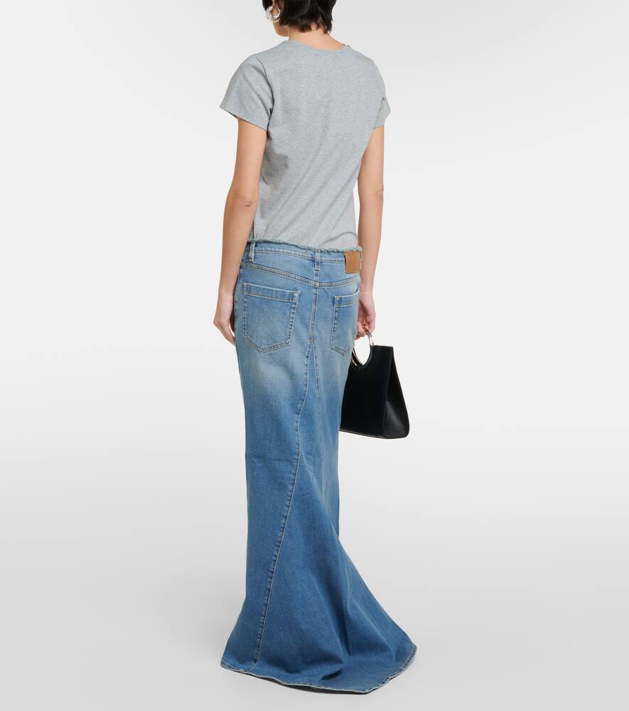 Shop Dorothee Schumacher Denim Love Denim Maxi Skirt In Blue