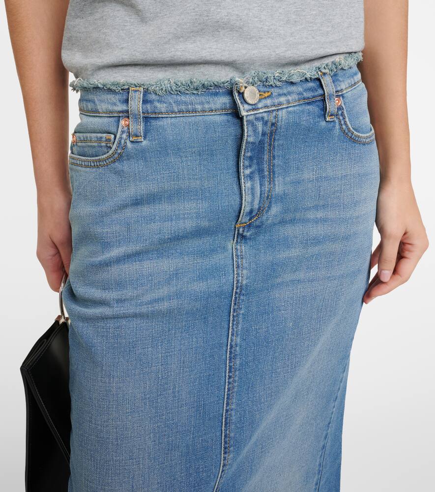 Shop Dorothee Schumacher Denim Love Denim Maxi Skirt In Blue