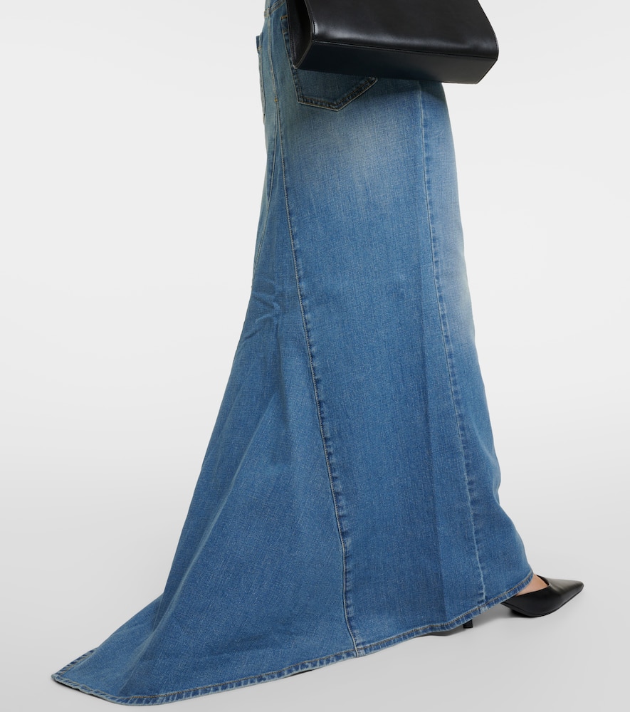 Shop Dorothee Schumacher Denim Love Denim Maxi Skirt In Blue