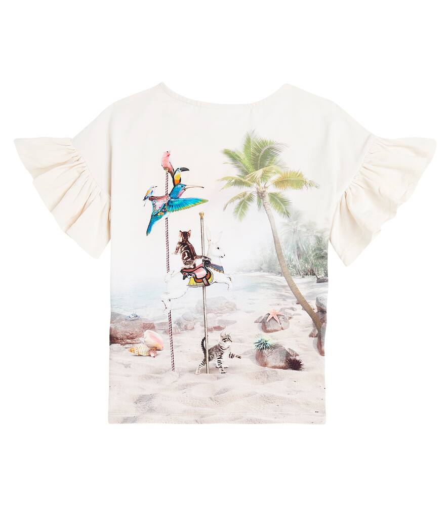 Molo Rayah Printed Cotton-blend Top In Multicoloured