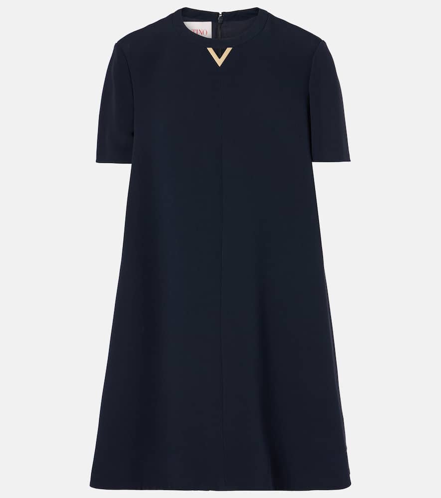 Valentino Structured Couture Solid Dress In Blau