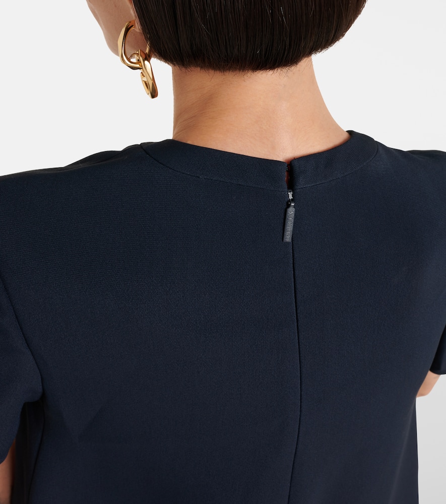 Valentino Structured Couture Solid Dress In Blau