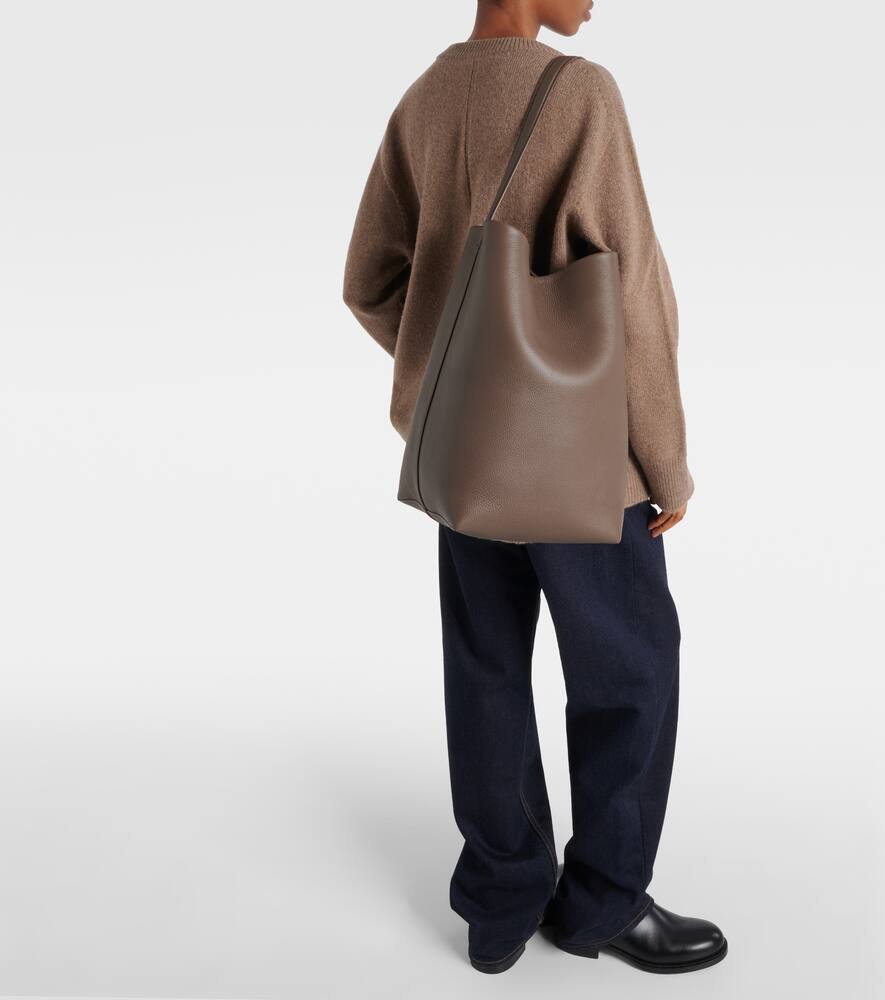 The Row N/s Park Large Leather Tote Bag In Brown