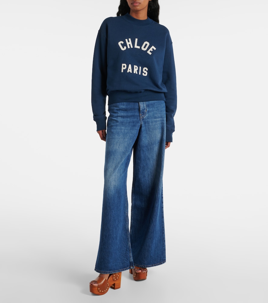 Chloé Logo cotton fleece sweatshirt
