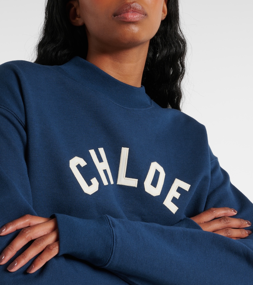  Chloe Chloe Logo Cotton Fleece Sweatshirt 