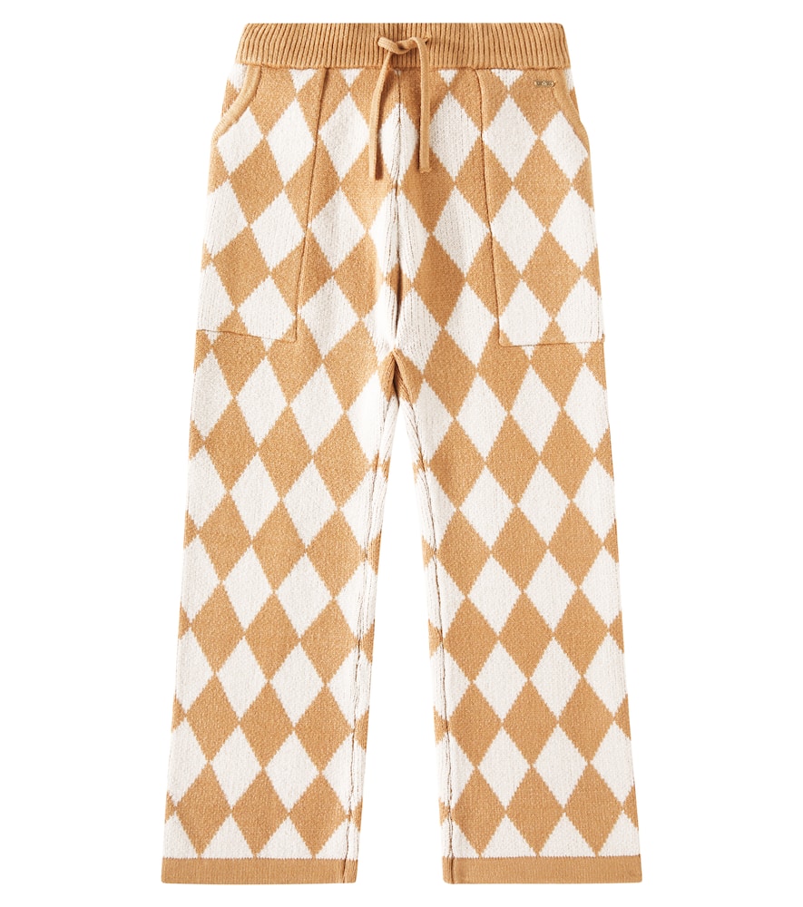 Scotch & Soda Checked Sweatpants In White