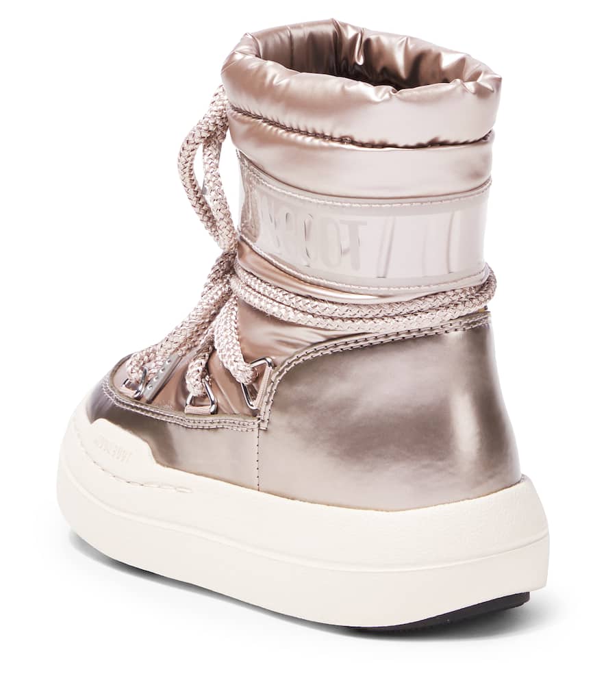 Moon Boot Junior Park Metallic Snow Boots In Gold