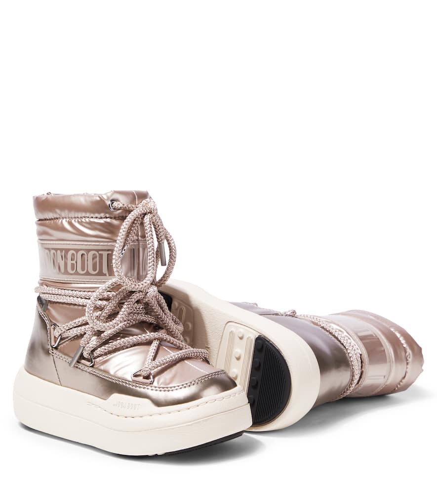 Moon Boot Junior Park Metallic Snow Boots In Gold