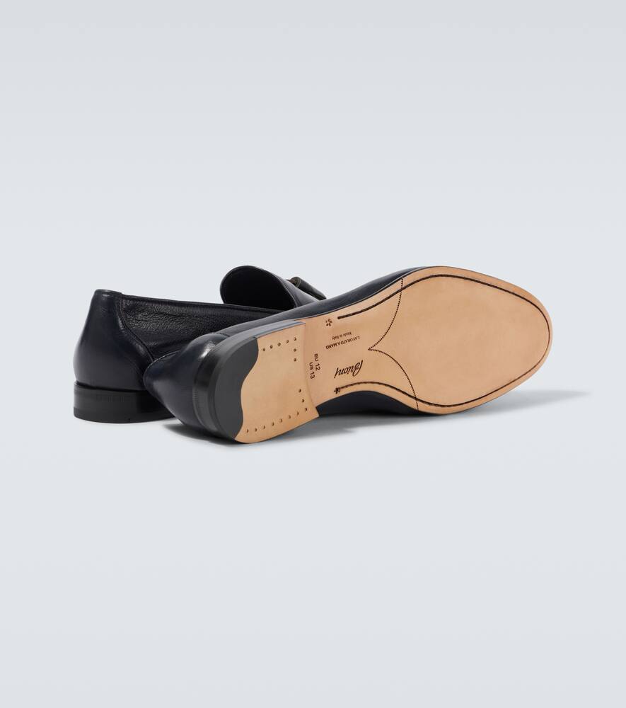 Brioni Leather Loafars In Blue