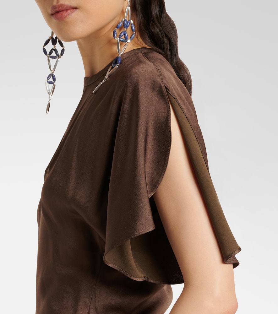 Isabel Marant Karlita Satin Blouse In Gold