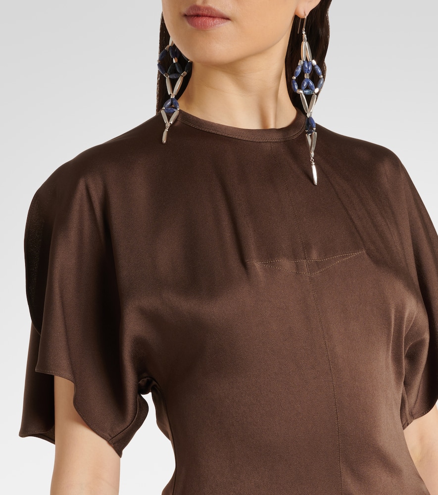 Isabel Marant Karlita Satin Blouse In Gold
