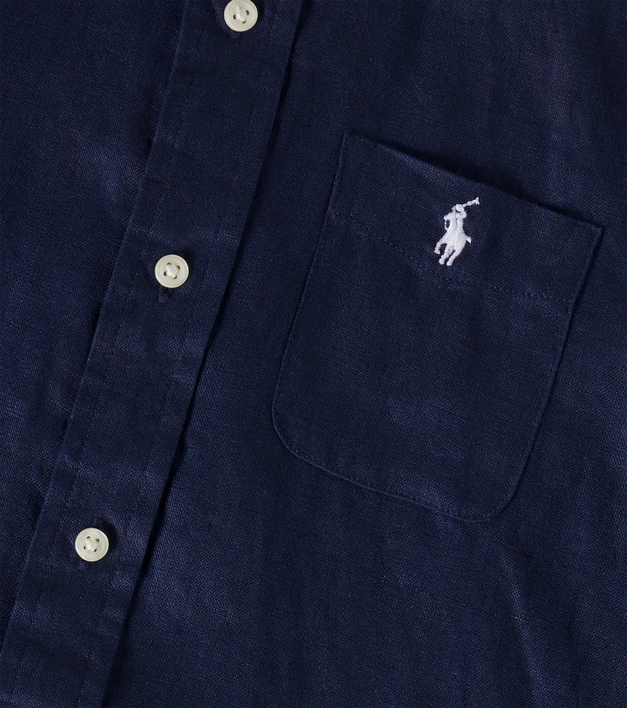 Polo Ralph Lauren Linen Shirt In Newport Navy