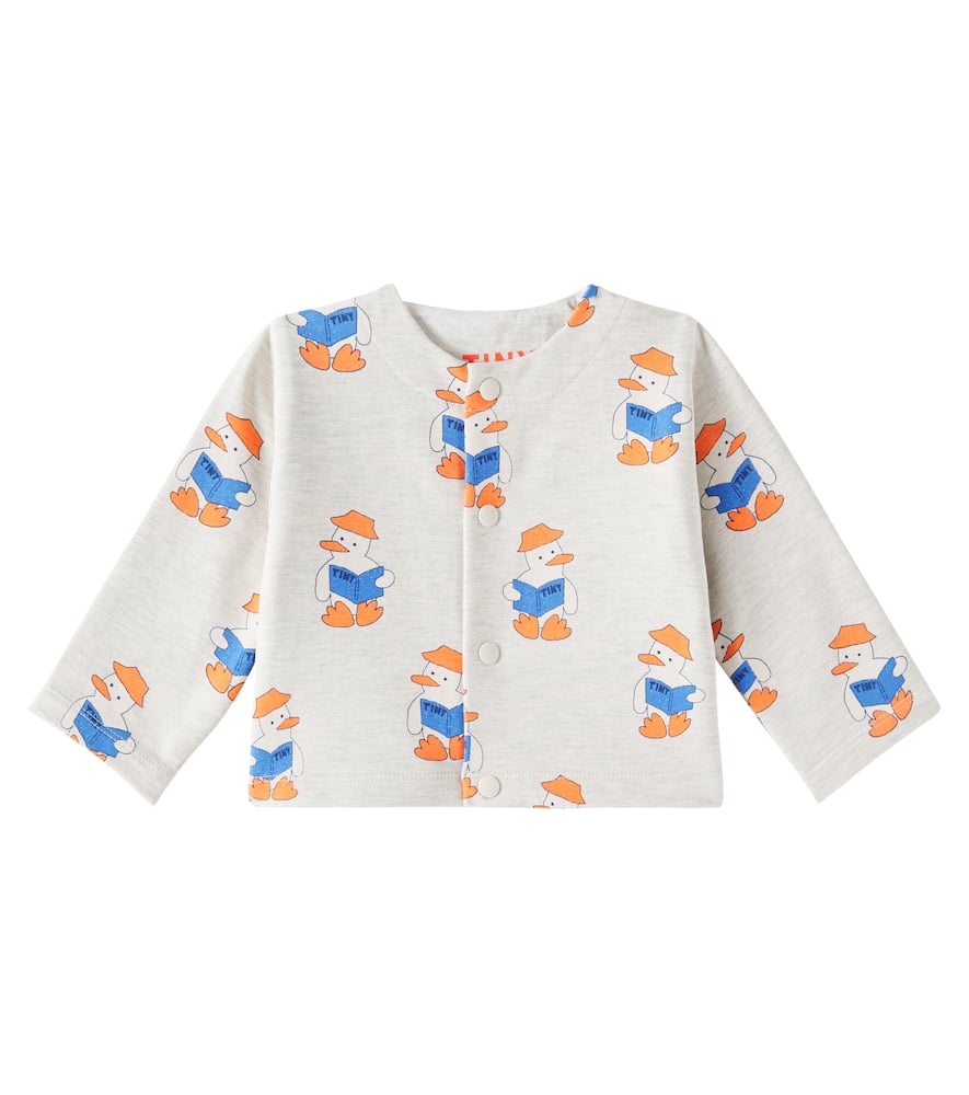 Tinycottons Baby Readers Cotton-blend Jersey Jacket In Multicoloured