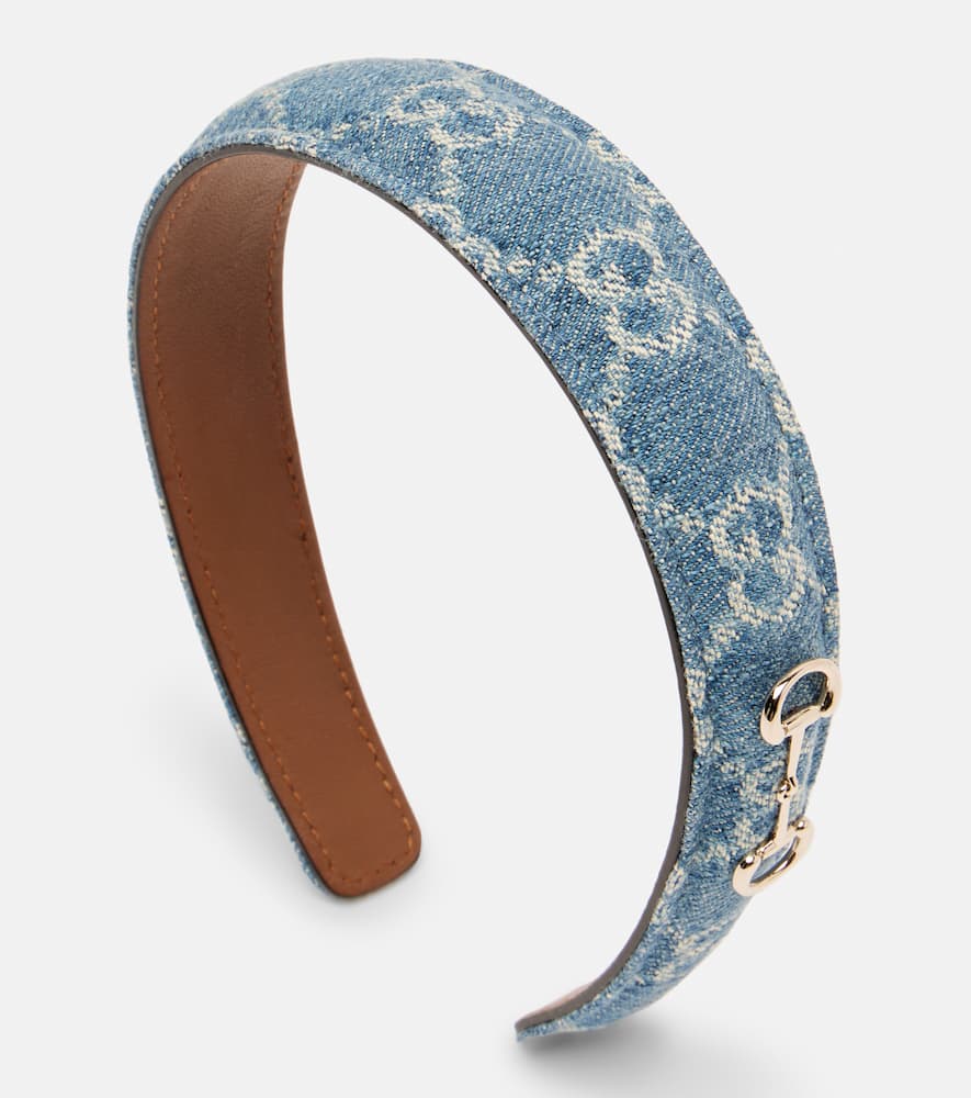 GG jacquard denim headband