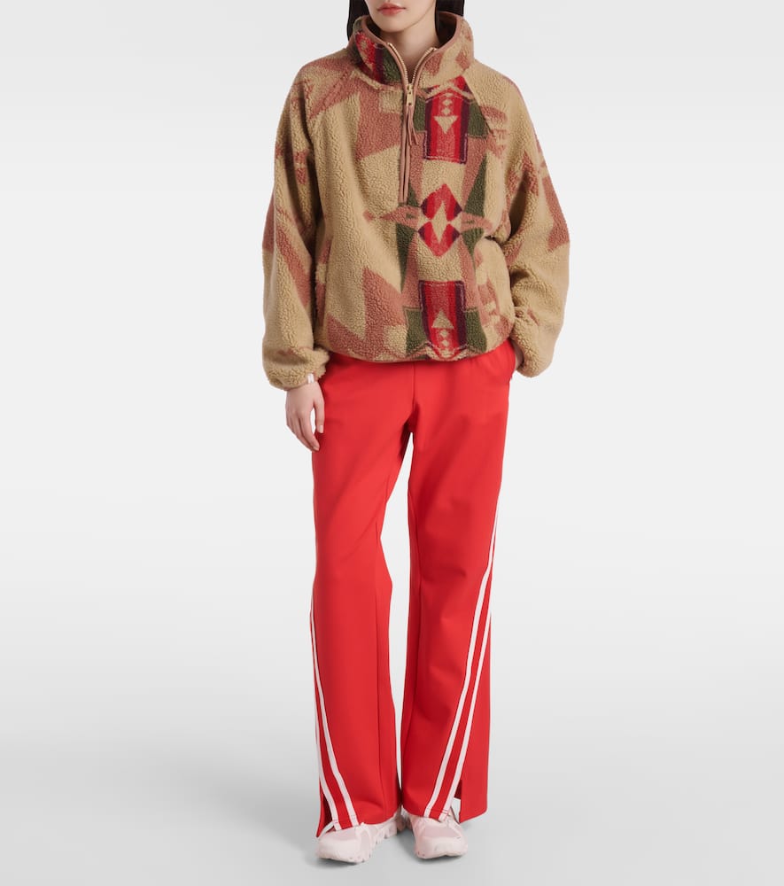 The Upside Harlow Printed Fleece Half-zip Sweater In Multi