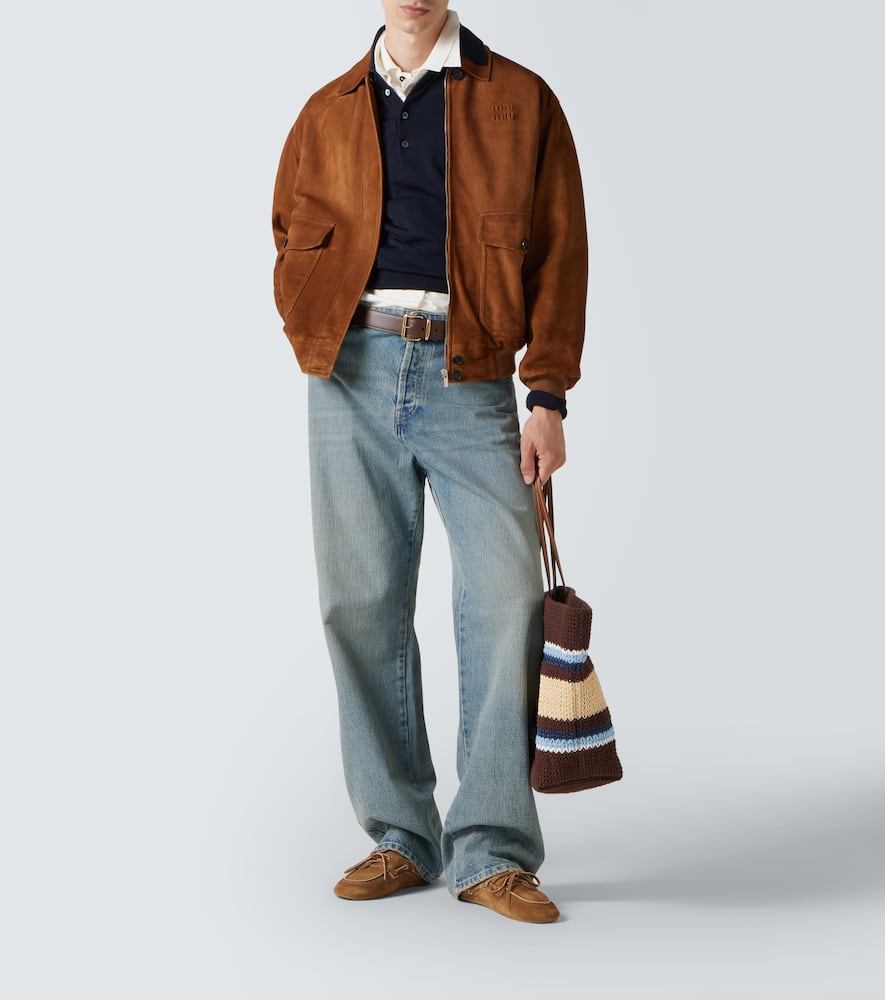 Miu Miu Suede Mules In Brown