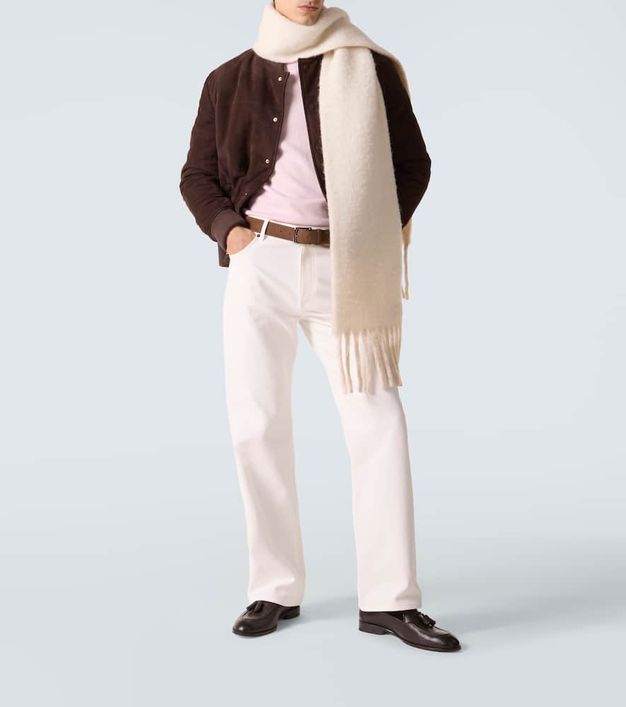 Gabriela Hearst Rey Straight-leg Five Pocket Pant In White Recycled Cotton Denim In White
