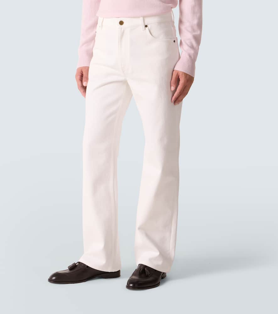 Gabriela Hearst Rey Straight-leg Five Pocket Pant In White Recycled Cotton Denim In White