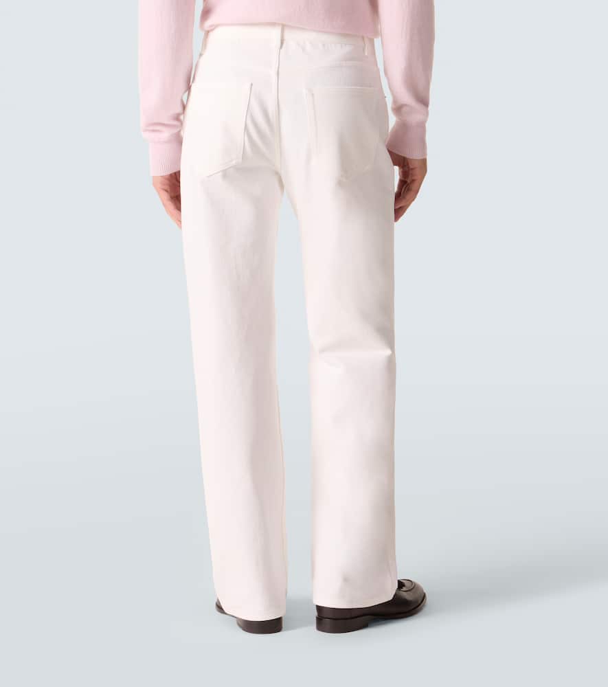 Gabriela Hearst Rey Straight-leg Five Pocket Pant In White Recycled Cotton Denim In White