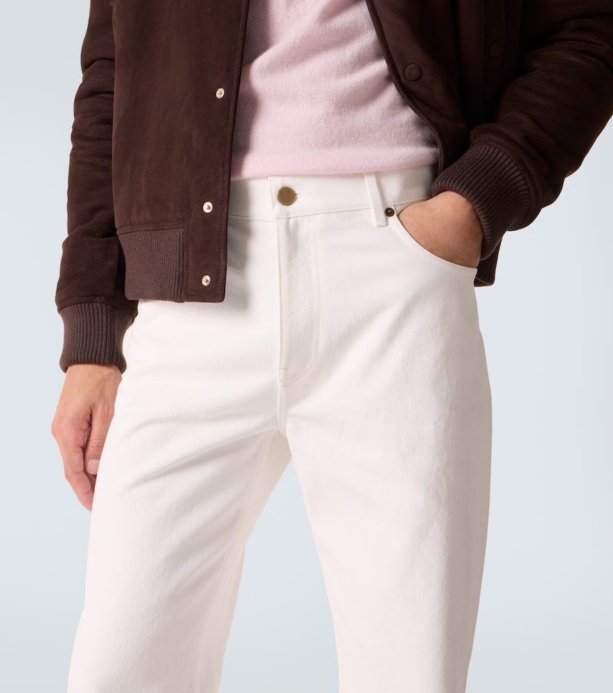 Gabriela Hearst Rey Straight-leg Five Pocket Pant In White Recycled Cotton Denim In White