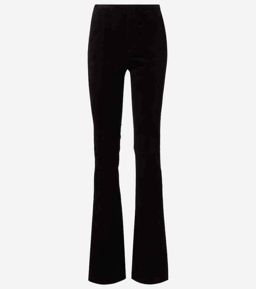 Stouls Kam 24 Suede Flared Pants In Black