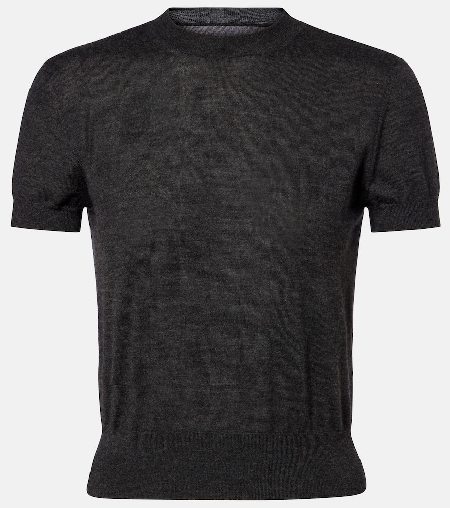 Givenchy Knitted Cashmere Top In Gray