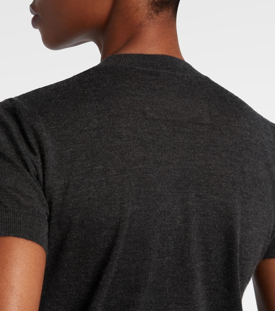 Givenchy Knitted Cashmere Top In Gray
