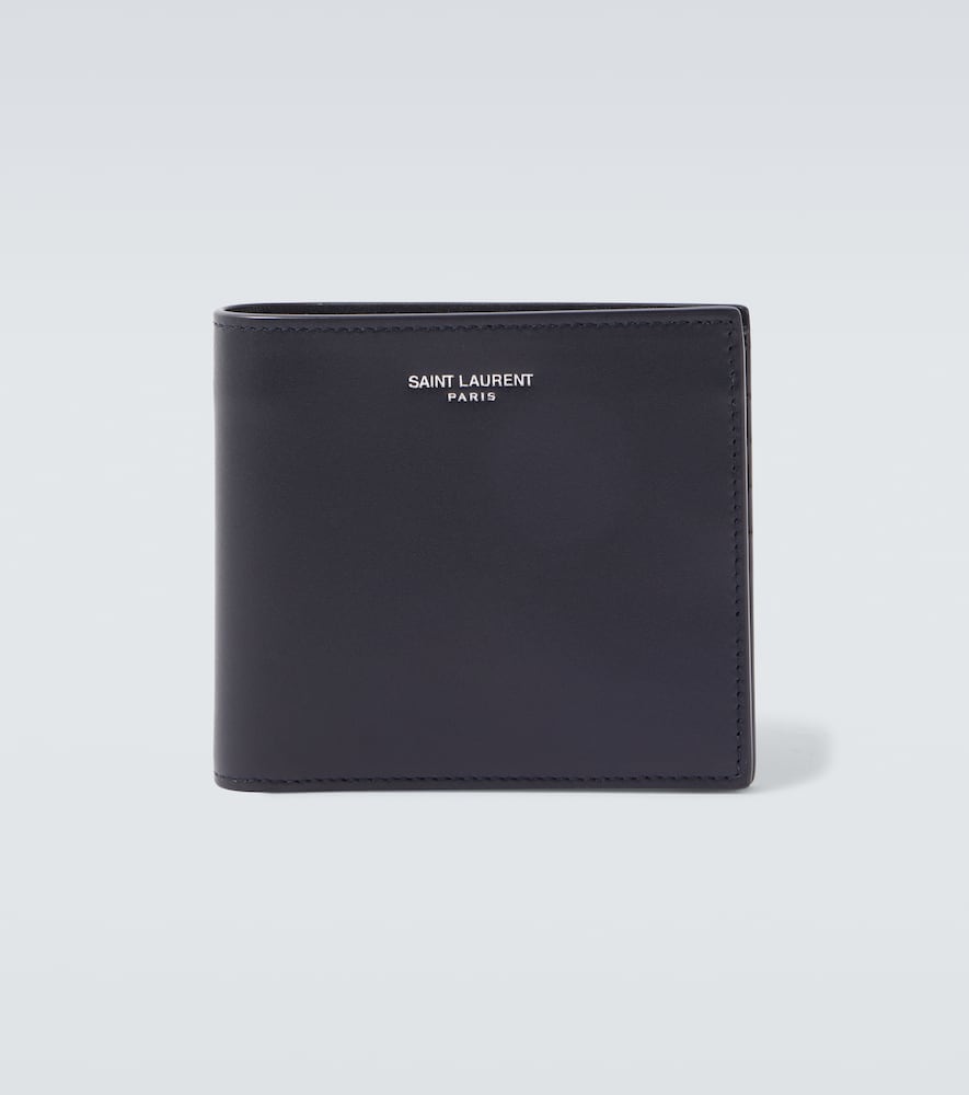 Saint Laurent Paris East/west Leather Wallet In Blue
