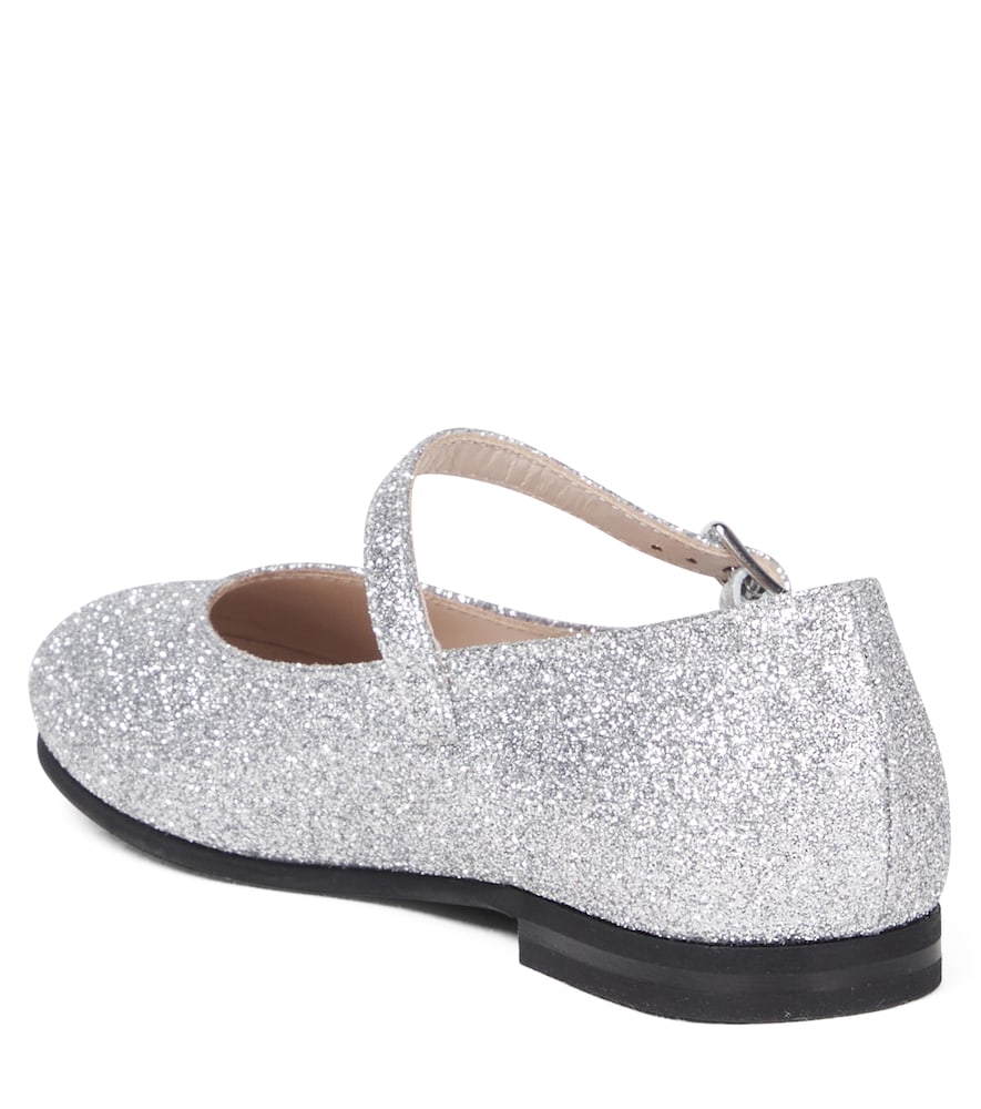  Il Gufo Il Gufo Glitter Mary Jane Ballet Flats 