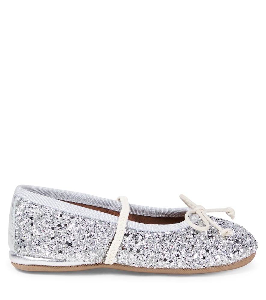 Pèpè Pepe Galassia Sequined Ballet Flats In Silver