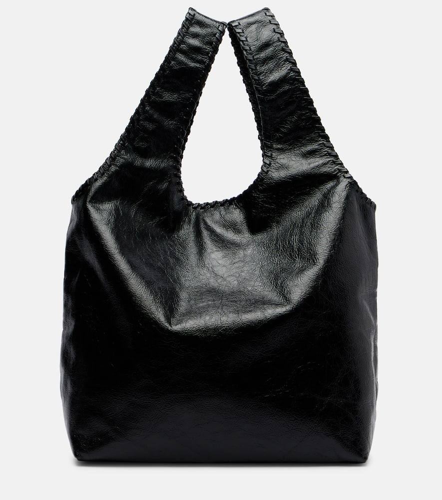 Dries Van Noten Braided-edge Leather Tote Bag In Black