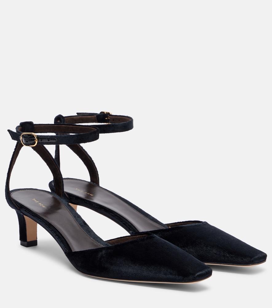 The Row Carla 45 velvet pumps