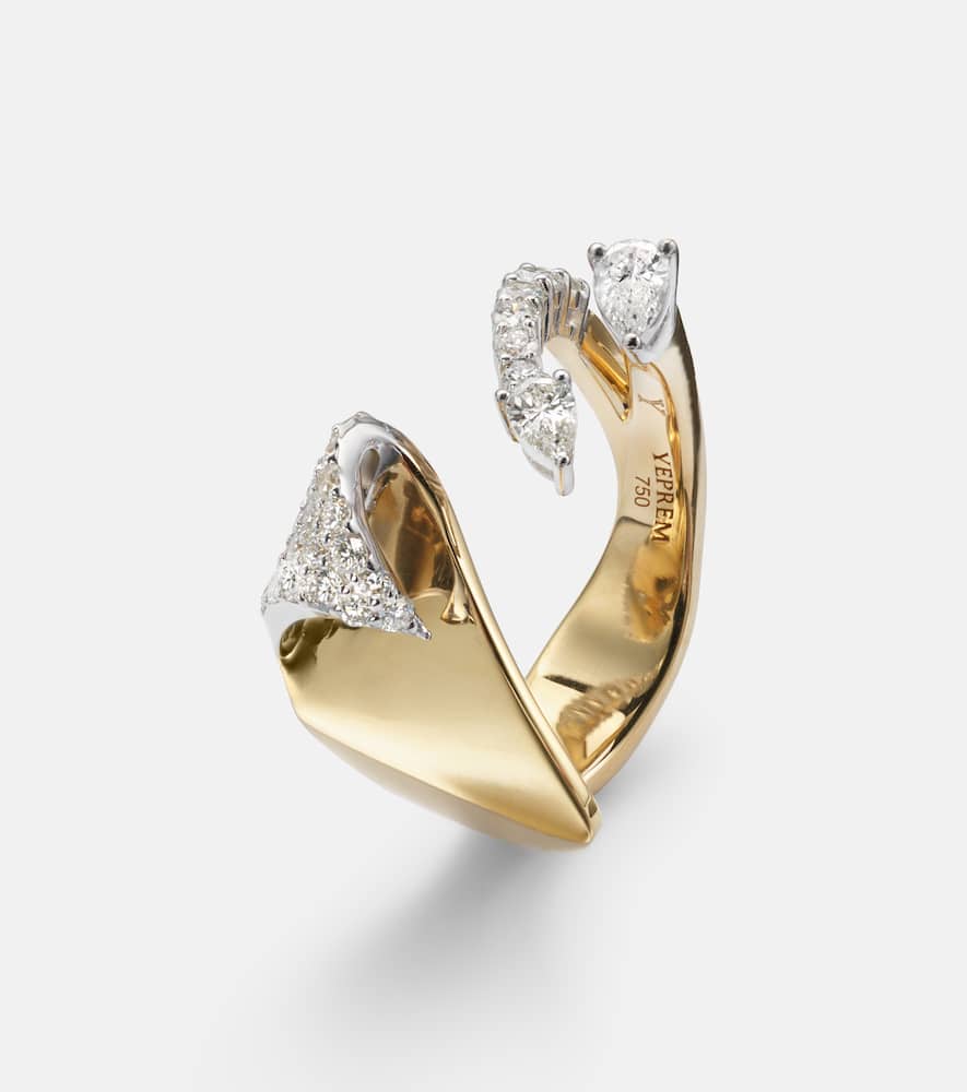Yeprem Golden Strada 18kt Gold Ring With Diamonds In Gold