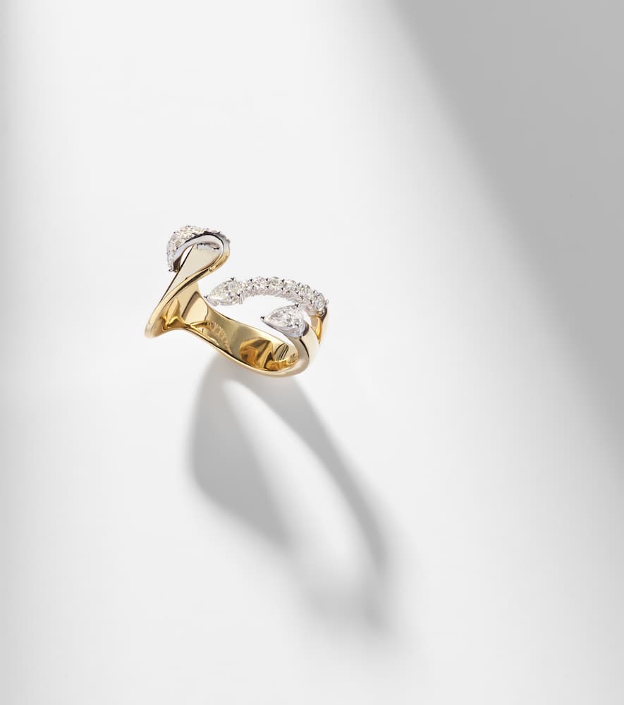 Yeprem Golden Strada 18kt Gold Ring With Diamonds In Gold